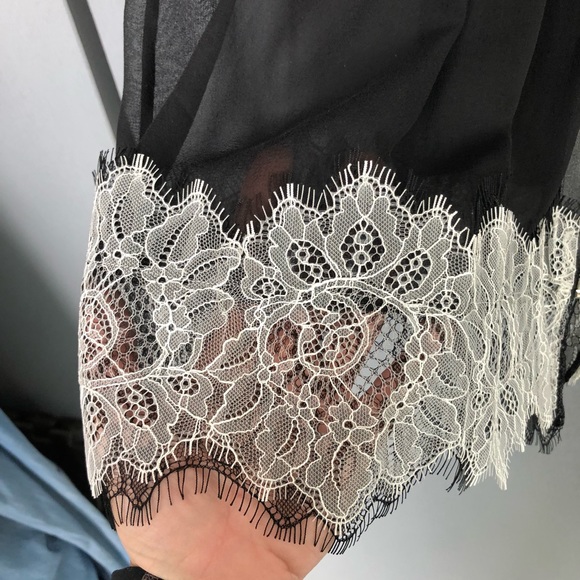 McQ by McQueen Sheer Lace Detail Zip Front Dress - Picture 4 of 8